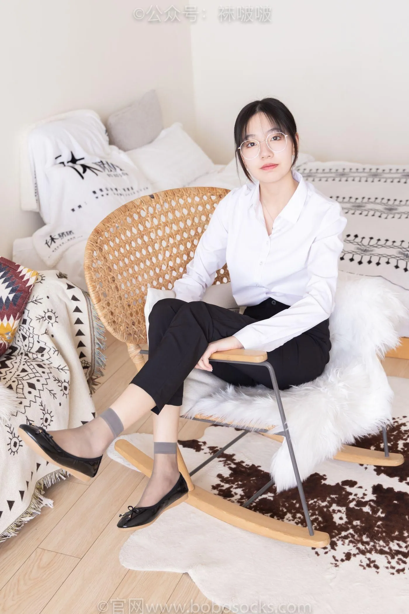 [BoBoSocks袜啵啵]NO.085 小甜豆-平底鞋、短灰丝、短肉丝 [140P]插图7
